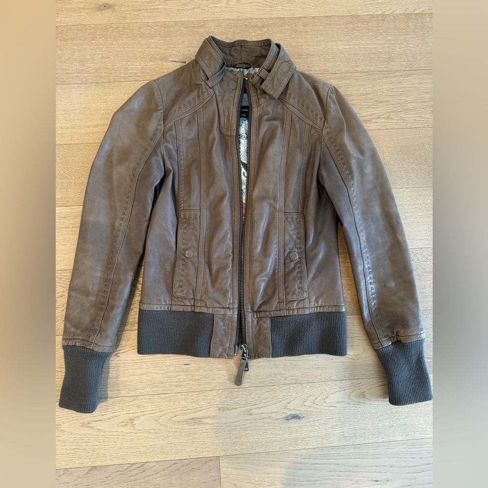 Leather jacket, light brown, Mackage for Aritzia small